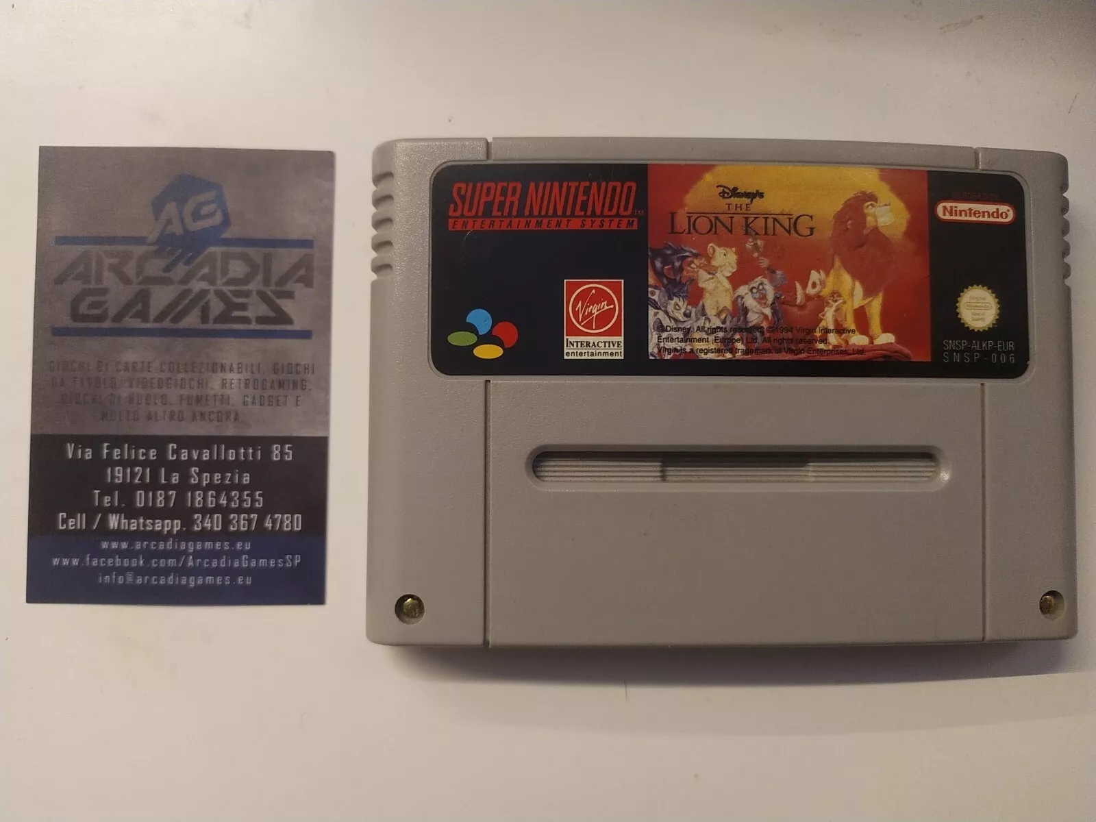 The Lion King Il Re Leone Super Nintendo SNES PAL Loose Solo Cartuccia